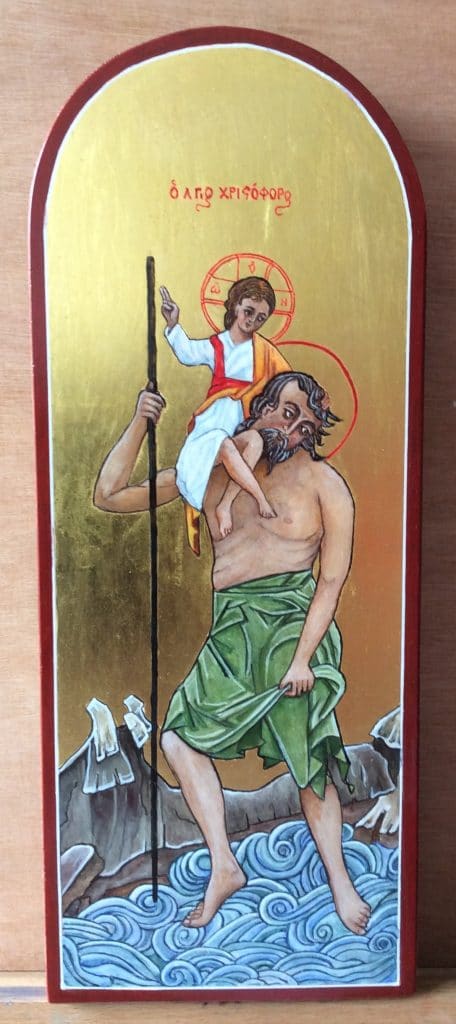 NEW: St. Christopher Icon by Sally Williams - Sally Williams Art & Icons